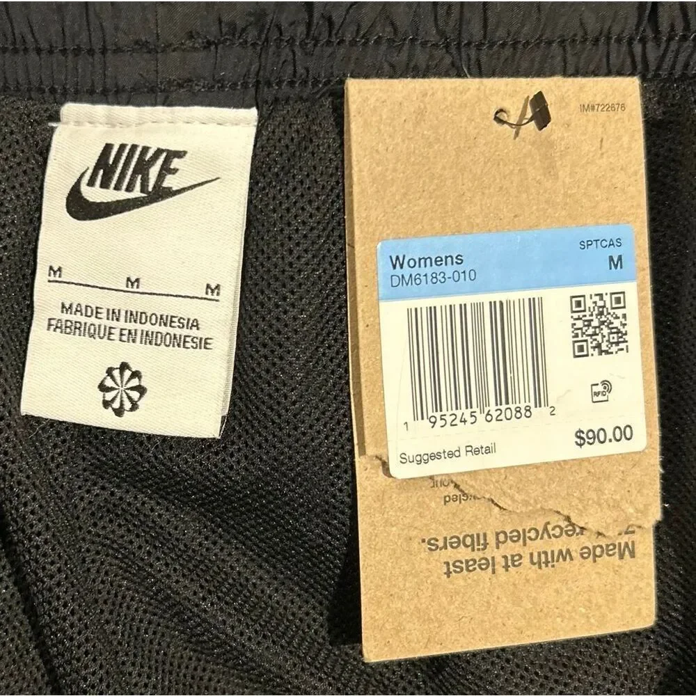 Nike black swishy joggers size medium